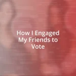 How I Engaged My Friends to Vote