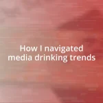 How I navigated media drinking trends