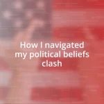 How I navigated my political beliefs clash