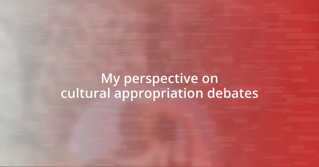 My perspective on cultural appropriation debates