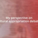 My perspective on cultural appropriation debates