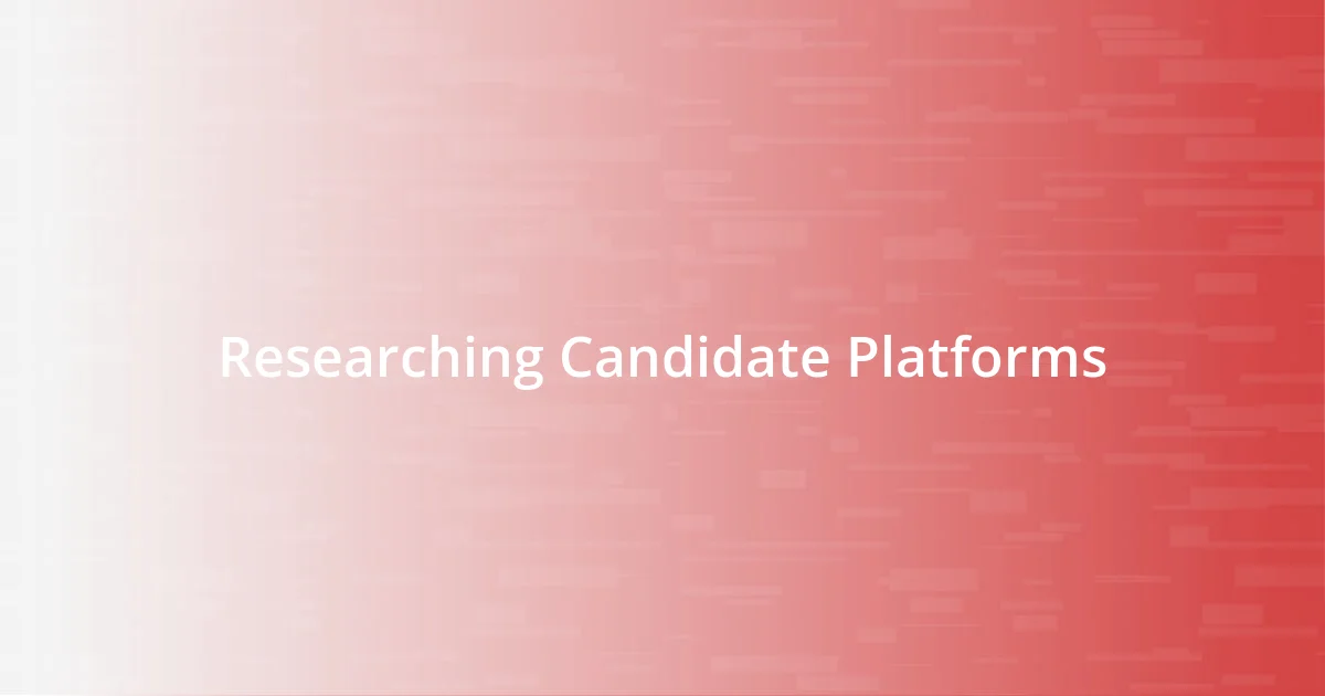 Researching Candidate Platforms